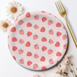 ストロベリー1st誕生日パーティーベリー最初 ペーパープレート