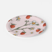 ストロベリー1st誕生日フローラベリー最初 ペーパープレート (アングル)