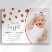 ストロベリー1st誕生日招待状ファーストベリースウィート 招待状