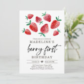 ストロベリー1st誕生日招待状ファーストベリースウィート 招待状 (スタンド正面)