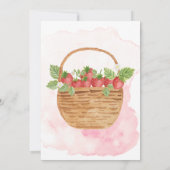 ストロベリー1st誕生日招待状ファーストベリースウィート 招待状 (裏面)