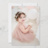 ストロベリー1st誕生日招待状ファーストベリースウィート 招待状 (裏面)