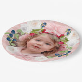 ストロベリー1st Berry Sweet誕生日写真 ペーパープレート (アングル)