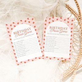 ストロベリー1th誕生日ガールズ誕生日トリビアゲーム