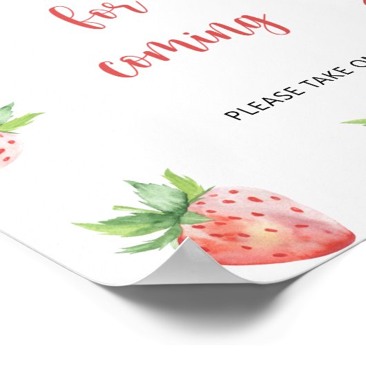 ストロベリー\ありがとう来ございます ポスター (角)