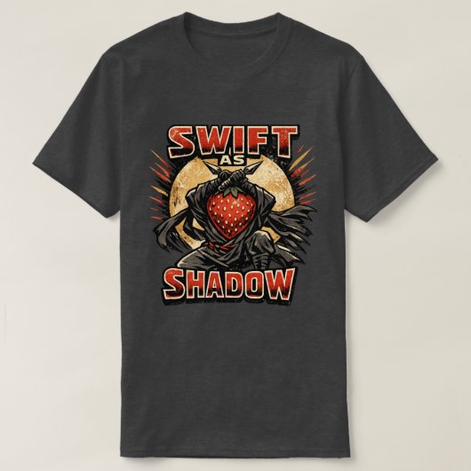 ストロベリー・アサシン - SWIFT AS SHADOW ヒーロー Tシャツ (デザイン正面)