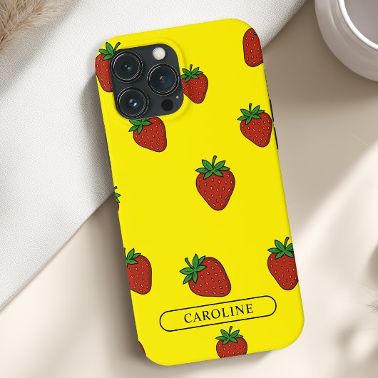 ストロベリー イエロー カスタム Case-Mate iPhoneケース