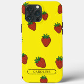 ストロベリー イエロー カスタム Case-Mate iPhoneケース (裏面)