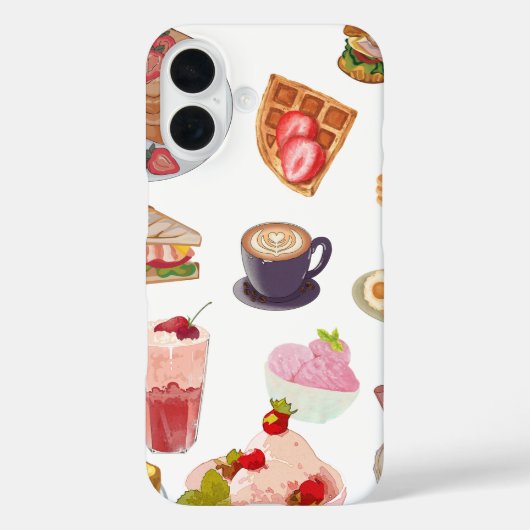 ストロベリー エシテティック 朝食 🍓✨ くつろぎカフェ ヴァイブス Case-Mate iPhoneケース (裏面)