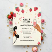 ストロベリー ガレンティンの女子会パーティー 招待状