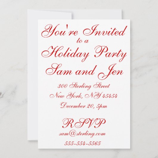 ストロベリー・キャンディ・ブーケ・パーティー招待状 招待状 (裏面)