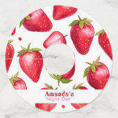 ストロベリー・ギンガム・バチェロレッテ・ガールズ・クルー・ネーム ワイングラスタグ (裏面)