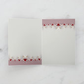 ストロベリー＆クリームのレース招待カード 招待状 (内部)