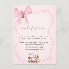 ストロベリー・ゴース・ボウフレームドットベビーシャワー エンクロージャーカード