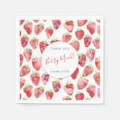 ストロベリー サンクス ユー オーダーメイド スタンダードカクテルナプキン (正面)