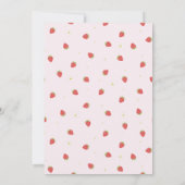 ストロベリー ストライプ グランミレニアル ブライダル シャワー 招待状 (裏面)