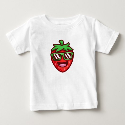 ストロベリー スマイルズ ベビーTシャツ (正面)