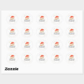 ストロベリー・チーズケーキの水彩画・パン屋商品 ラウンドシール (シート)