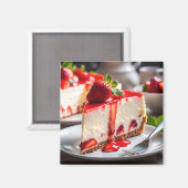 ストロベリー・チーズケーキ マグネット (正面/裏面)