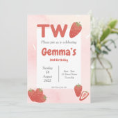 ストロベリー ツー誕生日 招待状 (スタンド正面)