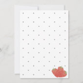 ストロベリー ツー誕生日 招待状 (裏面)