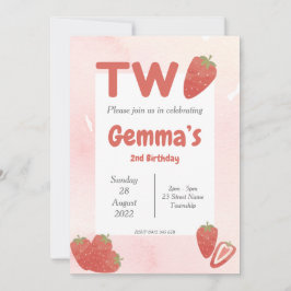 ストロベリー ツー 誕生日 招待状