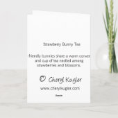 ストロベリー・バニー・ティー/誕生日・グリーティング・カード カード (裏面)