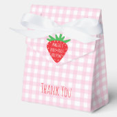 ストロベリー&ピンクプレイドガールベリーファースト誕生日 フェイバーボックス (正面)