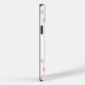 ストロベリー ピンク ギンガム リボン お名前入り Case-Mate iPhoneケース (裏面 / 右)