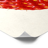 ストロベリー(フラガリア)フルーツ水絵画色の ポスター (角)