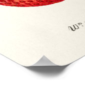 ストロベリー（フラガリア）フルーツ水絵画色の ポスター (角)