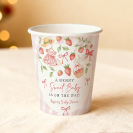 ストロベリー ベビーシャワー いちご狩り 紙コップ