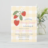 ストロベリー ベリー スウィート カントリー 春の誕生日 招待状 (スタンド正面)