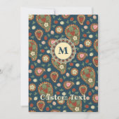 ストロベリー ペイズリー パターン 招待状 (正面)