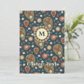 ストロベリー ペイズリー パターン 招待状 (スタンド正面)