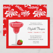 ストロベリー マルガリータ ウェディング シャワー 招待状 (正面/裏面)