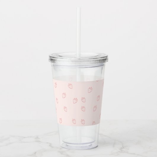 ストロベリー・ミニマリズム アクリルタンブラー (正面)