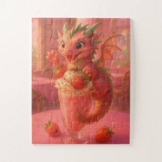 ストロベリー・ミルクシェイク・ドラゴン ジグソーパズル (縦)