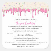 ストロベリー&ヴァイニラつや消しドリップコテージ法 スクエアシール (正面)