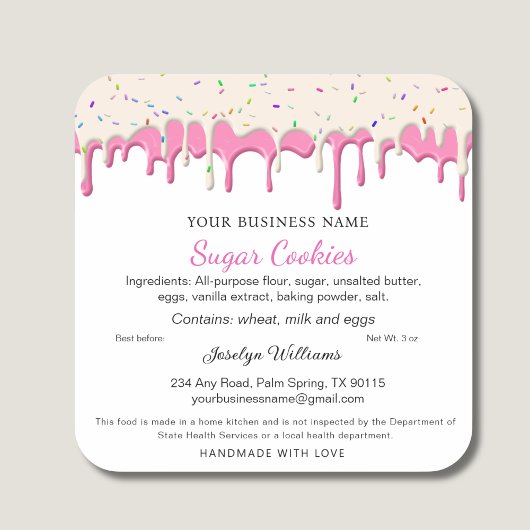 ストロベリー&ヴァイニラつや消しドリップコテージ法 スクエアシール