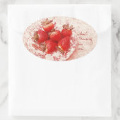 ストロベリー – 古いカントリースタイルジャム缶詰ラベル 楕円形シール (バッグ)