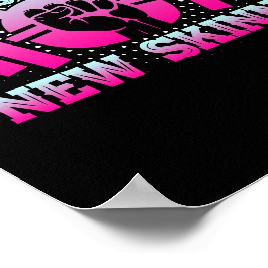 ストロングは新しいスキニートレーニング引用文 ポスター (角)