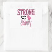 ストロングは新しいスキニー！ピンクのボクシング手袋 長方形シール (バッグ)