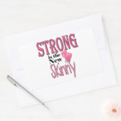 ストロングは新しいスキニー！ピンクのボクシング手袋 長方形シール (封筒)