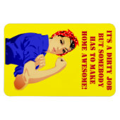 ストロングウィメンズハウスワークインスピレーションホームメーカー マグネット (横)