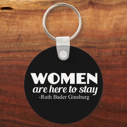 ストロングウィメンズルスバダーギンズバーグフェミニスト引用文 キーホルダー (正面)