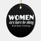 ストロングウィメンズルスバダーギンズバーグフェミニスト引用文 セラミックオーナメント (左)