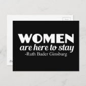 ストロングウィメンズルスバダーギンズバーグフェミニスト引用文 ポストカード (正面/裏面)