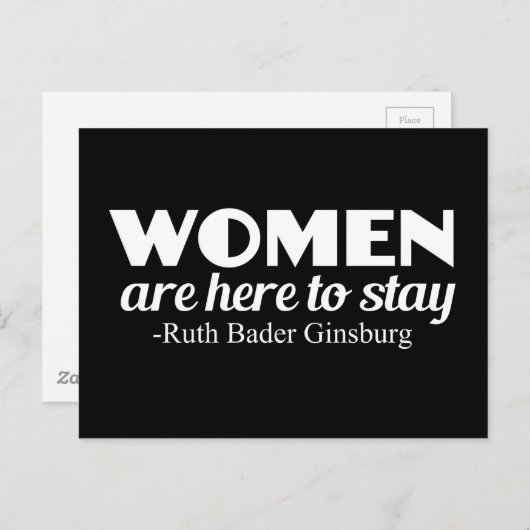 ストロングウィメンズルスバダーギンズバーグフェミニスト引用文 ポストカード (正面/裏面)