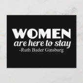 ストロングウィメンズルスバダーギンズバーグフェミニスト引用文 ポストカード (正面)